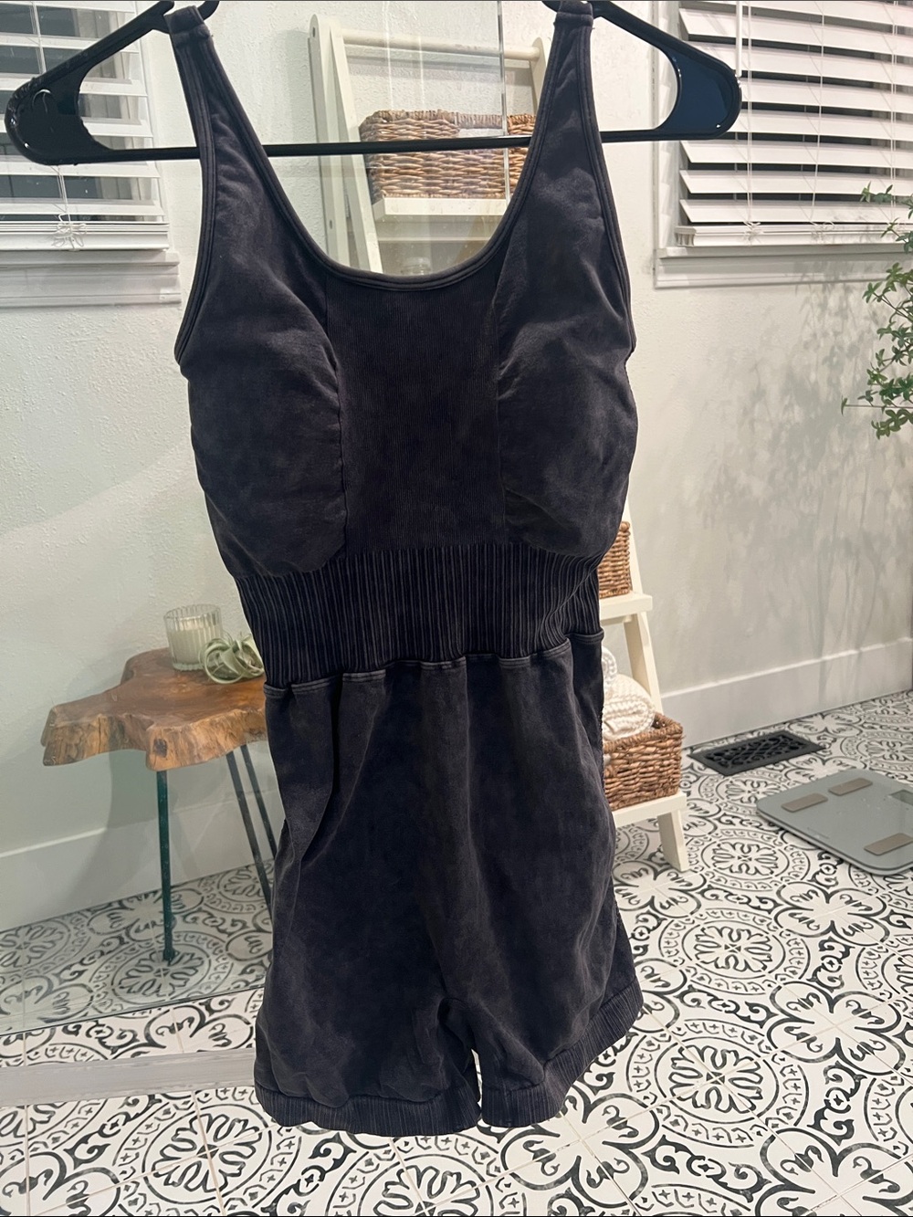 Women Black Sleeveless One-Piece Romper